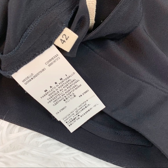 Marni women knee length pleated silk blend skirt black - Picture 8 of 10